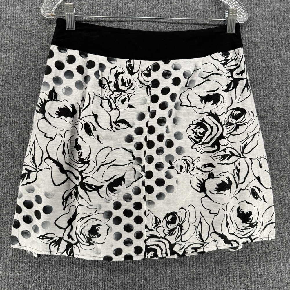 Lapis Skirt Womens M Black Floral A-Line Fairycore Romantic Angelcore Coquette